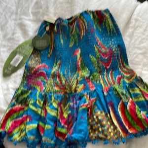 Farm Rio blue Banana mini skirt XS with tags